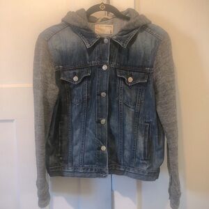 Rag & Bone Bradford Denim Jacket with Gray Wool Sleeves